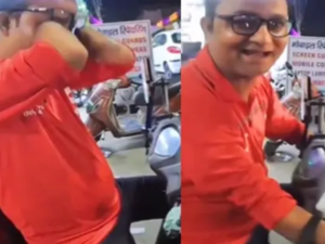 Zomato delivery agent with no hands captivates hearts in viral video!