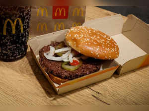 FILE PHOTO: Illustration picture of McDonald's Quarter Pounder hamburger in New York