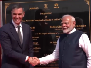 PM Modi and Spain’s Pedro Sanchez inaugurate TATA Aircraft Complex in Vadodara for C-295 manufacturing