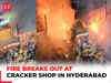 Fire breaks out at Hyderabad’s illegal cracker shop; shops-cars brunt down at Sultan Bazar area