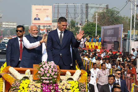 Spanish PM Sanchez in India Live News Updates: Modi shares glimpse into a roadshow with Spanish PM Pedro Sanchez in Vadodara