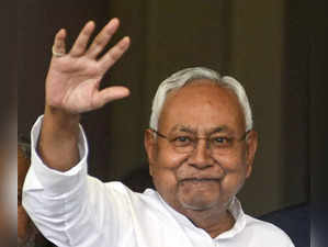 Patna: Bihar Chief Minister Nitish Kumar arrives during the Monsoon session of t...