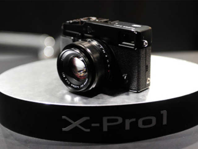 Fujifilm's new camera, the X-Pro 1, displayed at the International Consumer Electronics Show