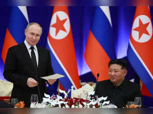 FILE PHOTO: Russian President Putin visits North Korea