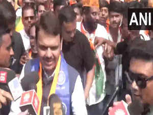 "He will win by record margin," says Maharastra Deputy CM Fadnavis as BJP state chief Chandrashekhar Bawankule files nomination