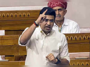 New Delhi, Aug 01 (ANI): BJP MP Tejasvi Surya speaks in Lok Sabha during the Mon...