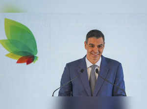 Mumbai: Spanish Prime Minister Pedro Sanchez addresses at a conclave titled 'Spa...