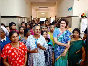 **EDS: IMAGE VIA AICC** Wayanad: Congress leader Priyanka Gandhi Vadra with the ...