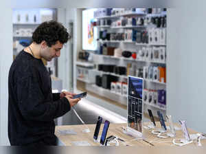 FILE PHOTO: Apple iPhone 16 Pro Max is displayed in a store in Moscow