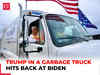 'Garbage' comment row: Trump rides a 'garbage truck' after Biden remarks on Maga supporters