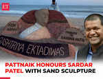 Sand Artist Sudarsan Pattnaik pays tribute to Sardar Patel with stunning sand sculpture