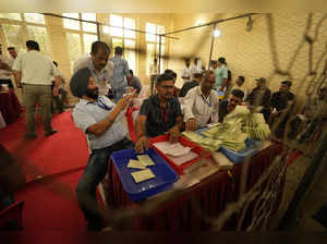 Votes are being counted in the election for a truncated government in Indian-controlled Kashmir