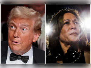 US presidential candidates Trump and Harris