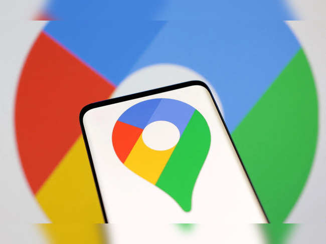 Illustration shows Google Maps app logo