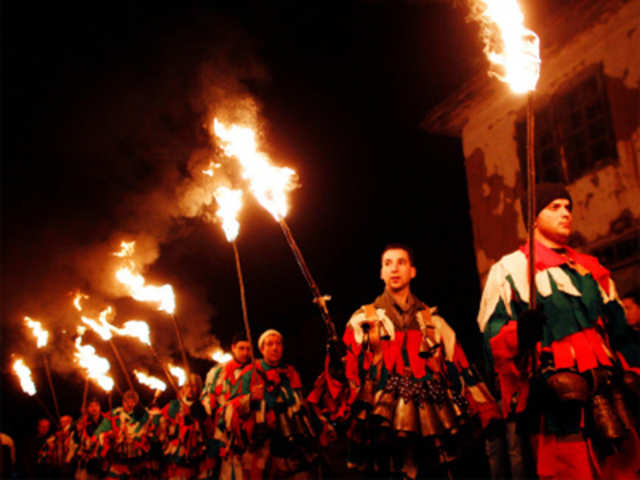 A festival in the village of Gabrov dol, Bulgaria