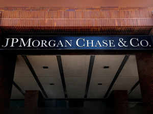 FILE PHOTO: A sign outside JP Morgan Chase & Co. offices is seen in New York