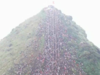 Thousands throng 3,000-foot hill in Chikkamagaluru to offer prayers at Deviramma Temple; several injured