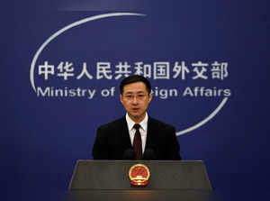 Chinese Foreign Ministry spokesperson Lin Jian speaks during a press conference in Beijing