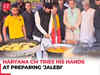 Haryana CM Nayab Singh Saini shows off ‘Jalebi’-making skills