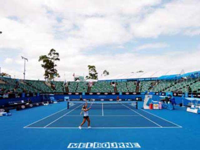 Practice session before Australian Open tennis