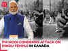 'Deliberate...,' PM Modi condemns attack on Hindu temple in Canada