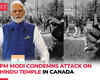 'Deliberate...,' PM Modi condemns attack on Hindu temple in Canada