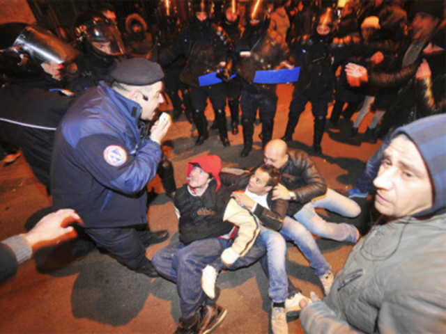 Protesters rallied in Bucharest, blocking traffic