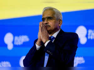 FILE PHOTO: Shaktikanta Das, Governor of the Reserve Bank of India (RBI) greets the audience during the Global Fintech Fest in Mumbai