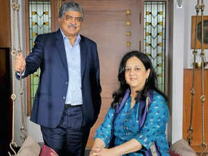 Nandan Nilekani and Rohini Nilekani