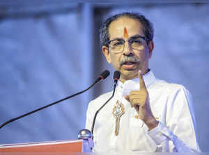 **EDS: IMAGE VIA @ShivSenaUBT_ ON NOV. 5, 2024** Shiv Sena (UBT) Chief Uddhav Th...