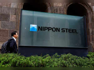 FILE PHOTO: Nippon Steel logo is displayed at the company's headquarters in Tokyo