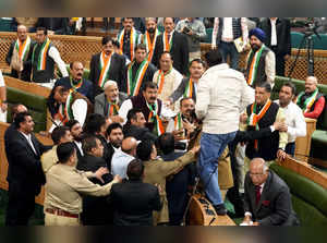 Srinagar: Ruckus in J-K Assembly after BJP members protested over the special st...