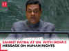 MP Sambit Patra delivers India’s statement at the joint debate on report by Human Rights Council