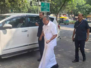 Kerala CM Pinarayi Vijayan arrives at CPI-M party headquarters to attend Polit Bureau meet in Delhi