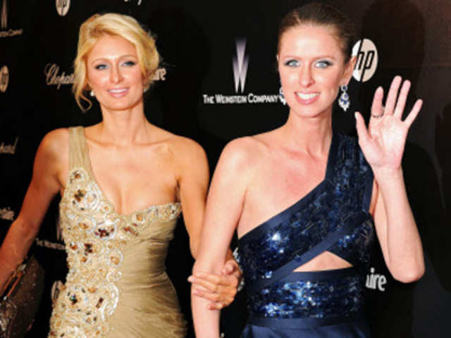 Paris and Nicky Hilton Golden Globe awards