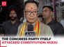 Maharashtra Elections: No Dalit community, no minority is going to vote for Congress, says Kiren Rijiju