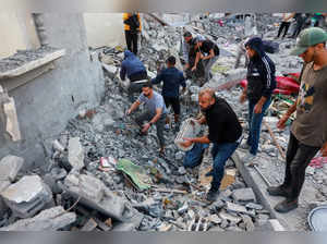 Aftermath of an Israeli strike in Gaza's Nuseirat