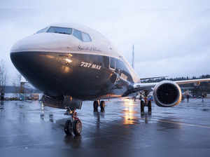 FILE PHOTO: A Boeing 737 MAX 8 sits outside the hangar during a media tour of the Boeing 737 MAX at the Boeing plant in Renton, Washington