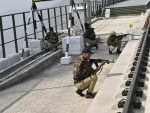 J-K: Security forces conduct mock drill at world's highest 'Chenab Rail Bridge' in Reasi