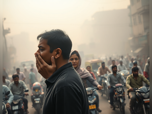 Smog-Choked Indian Street