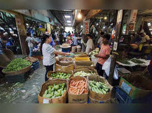 Navi Mumbai: A view of the wholesale vegetables market at Vashi, in Navi Mumbai....