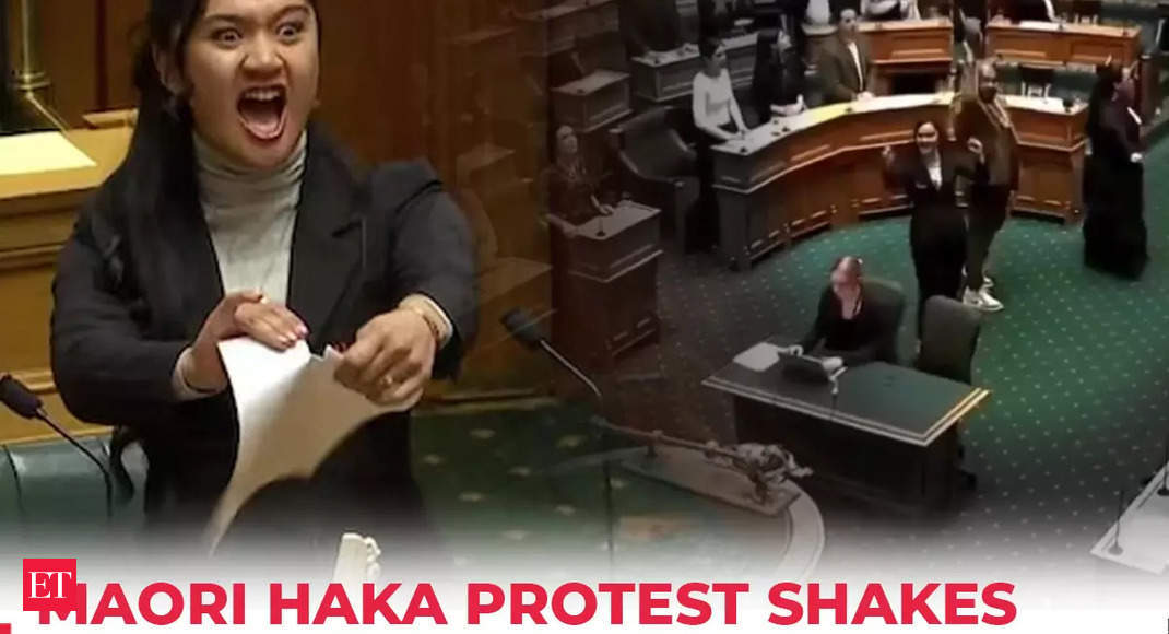 Watch New Zealand MPs perform haka in Parliament to disrupt vote on controversial treaty bill - The Economic Times Video | ET Now