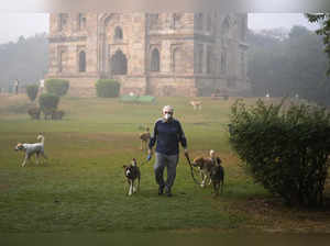 Park regulars in New Delhi's Lodhi Garden say toxic pollution levels won't force them out