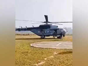 IAF MI-17 helicopters helidrop polling personnel and EVM ahead of Maharashtra elections