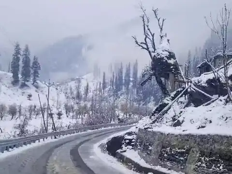 Snow-covered Machil in Kupwara
