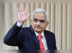 The Reserve Bank of India (RBI) Governor Shaktikanta Das arrives at a news conference after a monetary policy review in Mumbai,