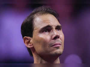 An emotional Rafael Nadal retires at the Davis Cup after he loses and Spain is eliminated