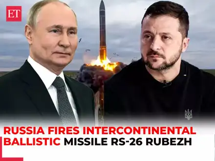 Russia fires intercontinental ballistic missile RS-26 Rubezh on Ukraine,  Zelenskyy reacts - The Economic Times Video | ET Now