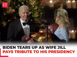Outgoing US President Joe Biden gets emotional after First Lady Jill ...