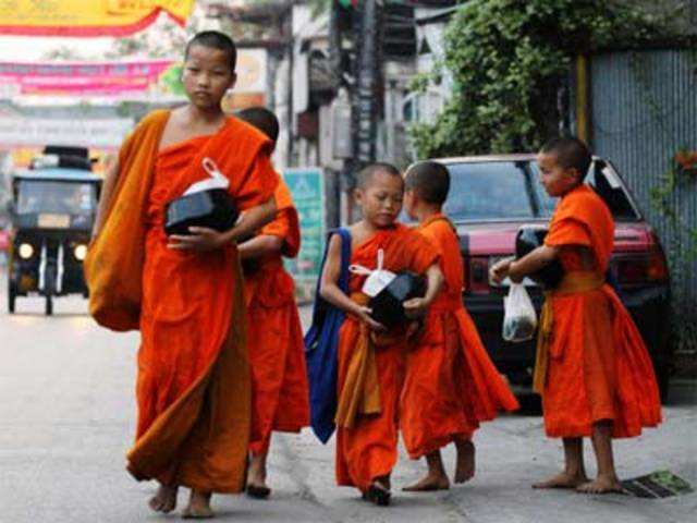 Young Buddhist monks